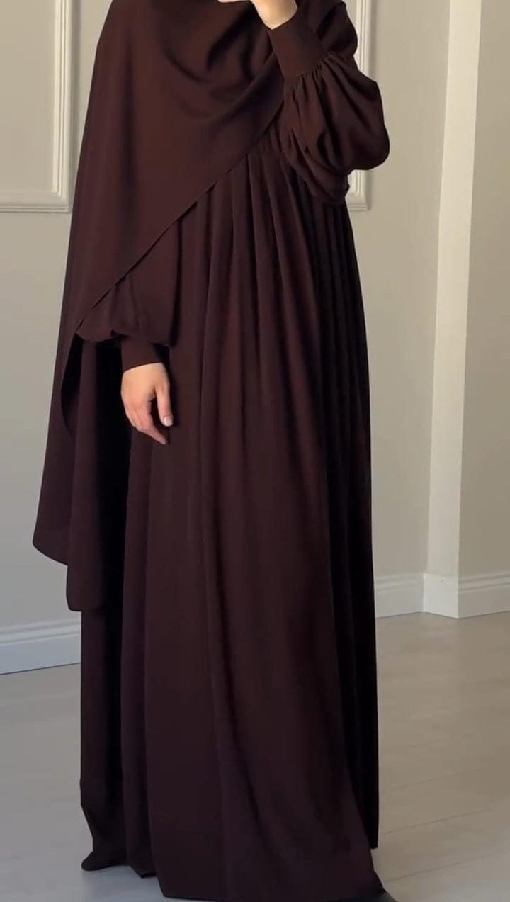 Brown Abaya with Stroller 