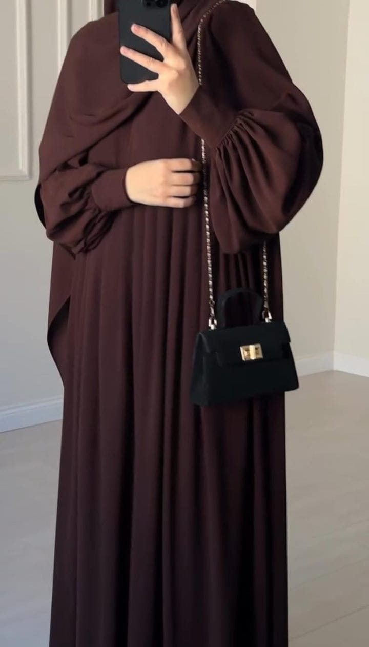Brown Abaya with Stroller 