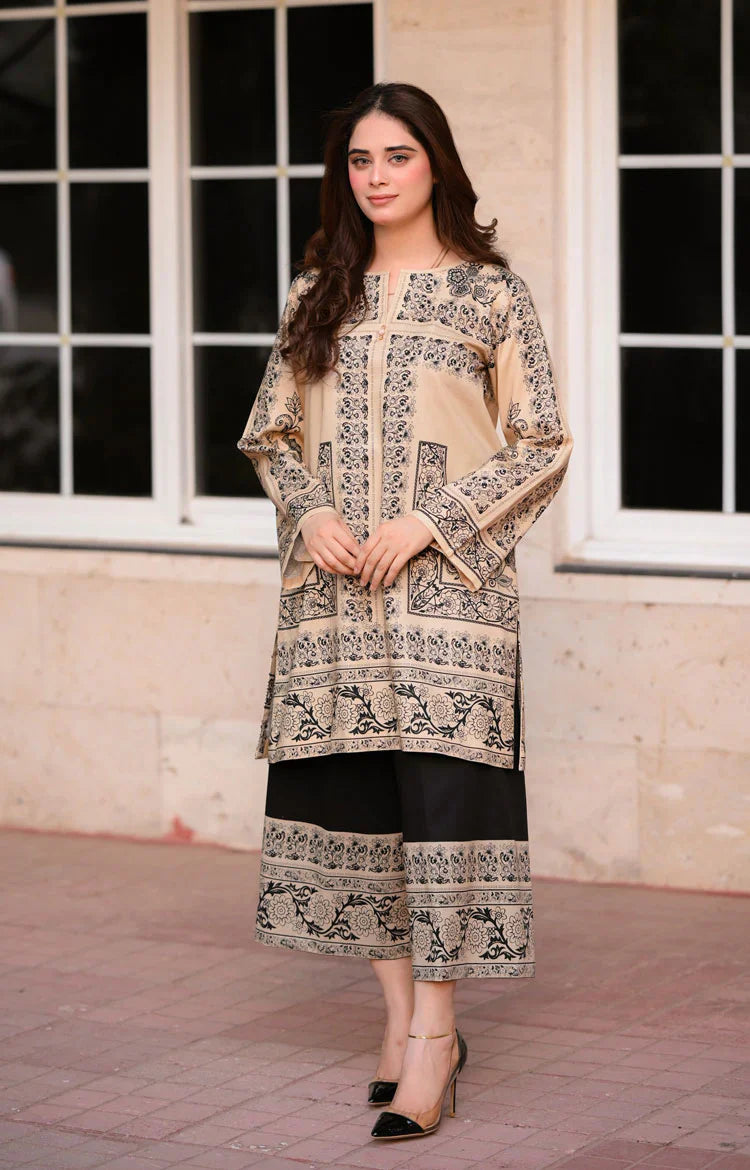 PRINTED CO-ORD SET SKIN-BLACK