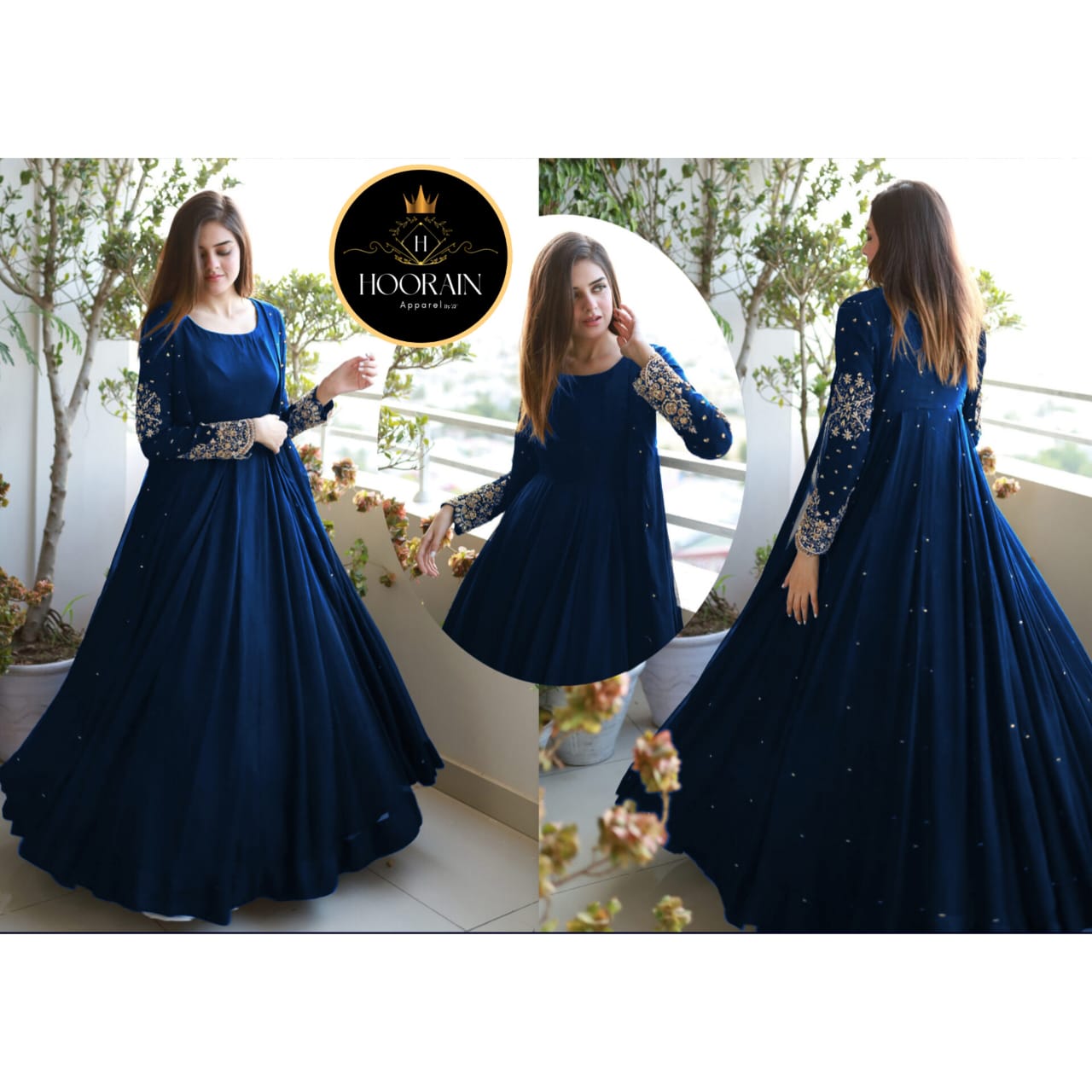 Stunning Embroidered Gown Set: Effortless Elegance!" โจ๐