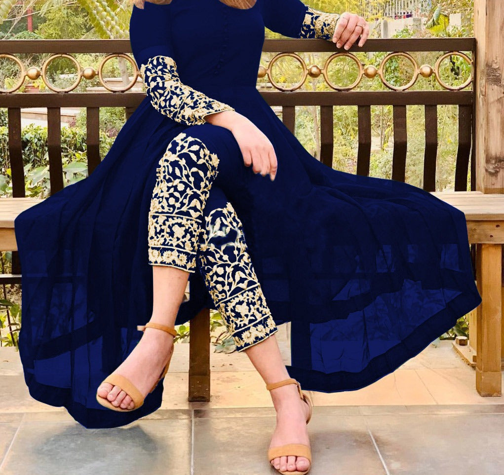 Both Sided Embroidered on Sleeves & Trouser 2PCs