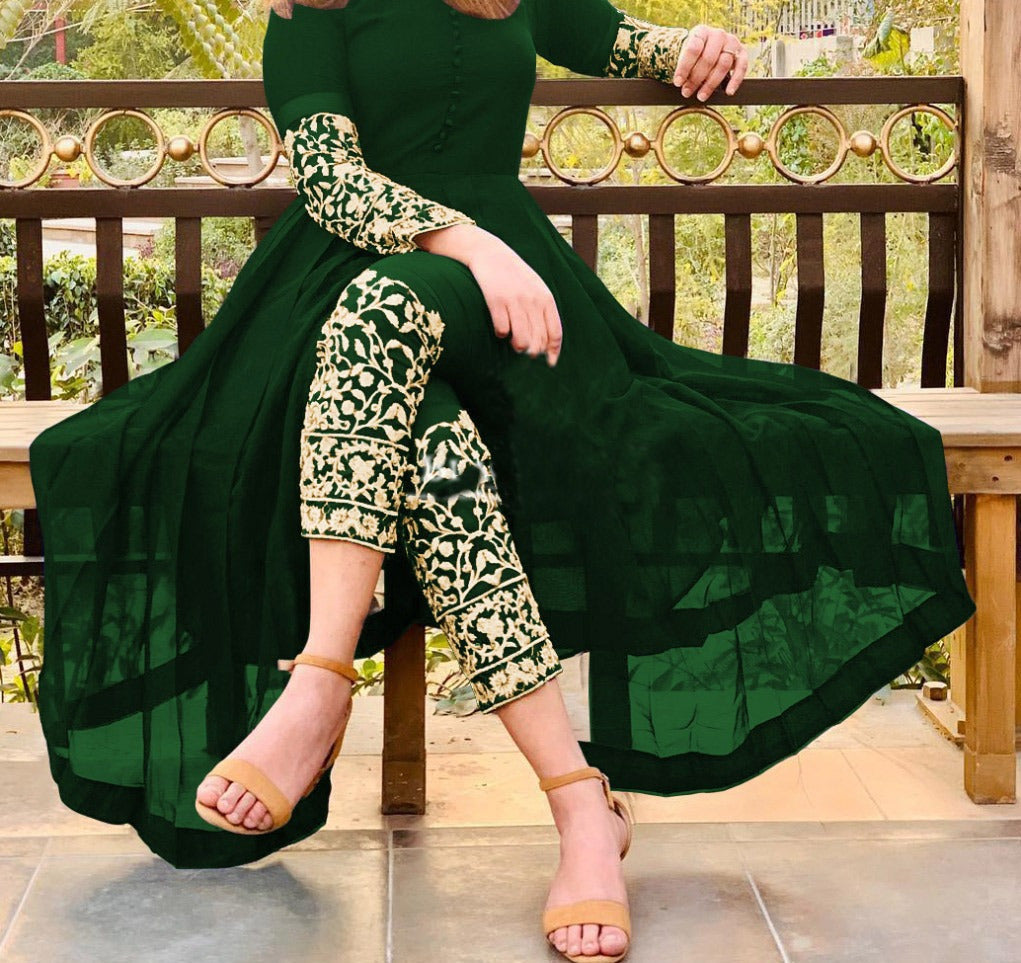 Both Sided Embroidered on Sleeves & Trouser 2PCs