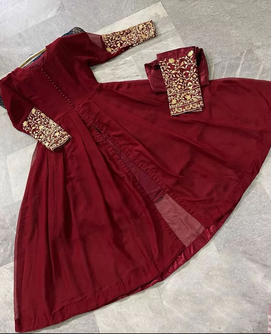 Both Sided Embroidered on Sleeves & Trouser 2PCs