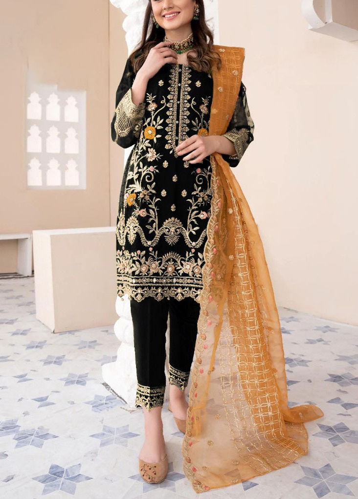 Heavy Embroidered Organza Dress with Embroidered Organza Dupatta Stirched-Readymade