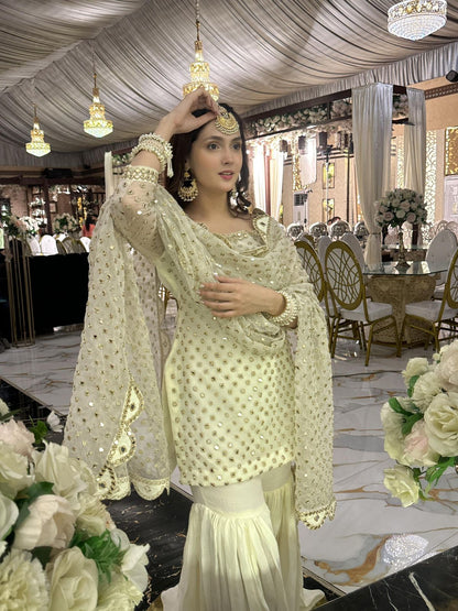 Stitched HIBA BUKHARI Gharara 3-Piece