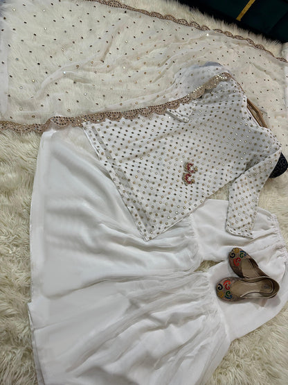 Stitched HIBA BUKHARI Gharara 3-Piece