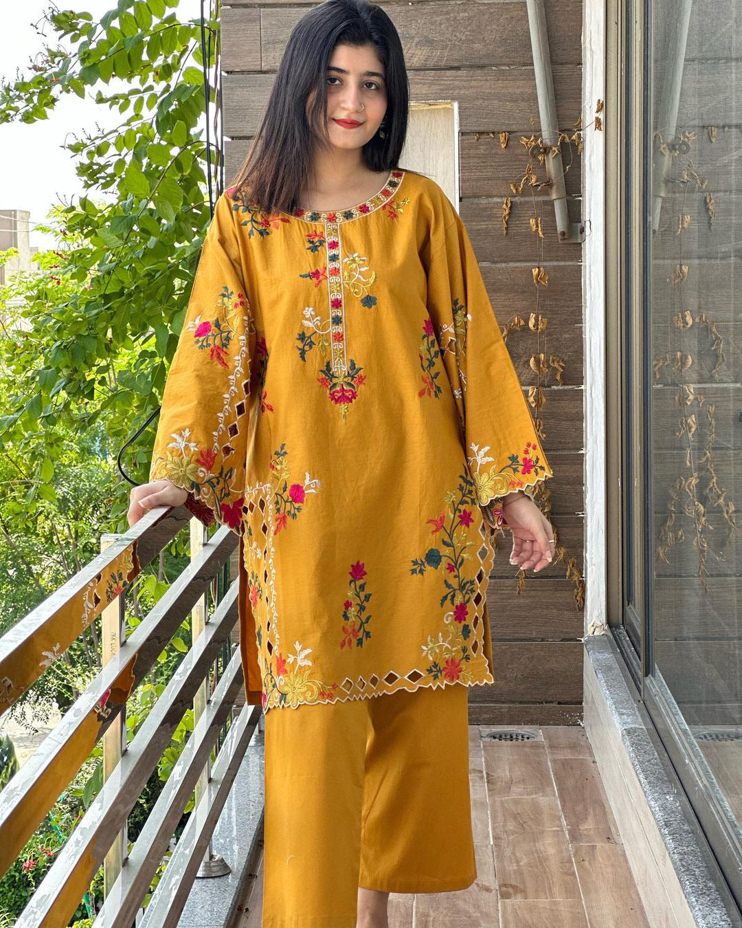 Stitched Casual Wear Rangoli Embroidered 2-Piece