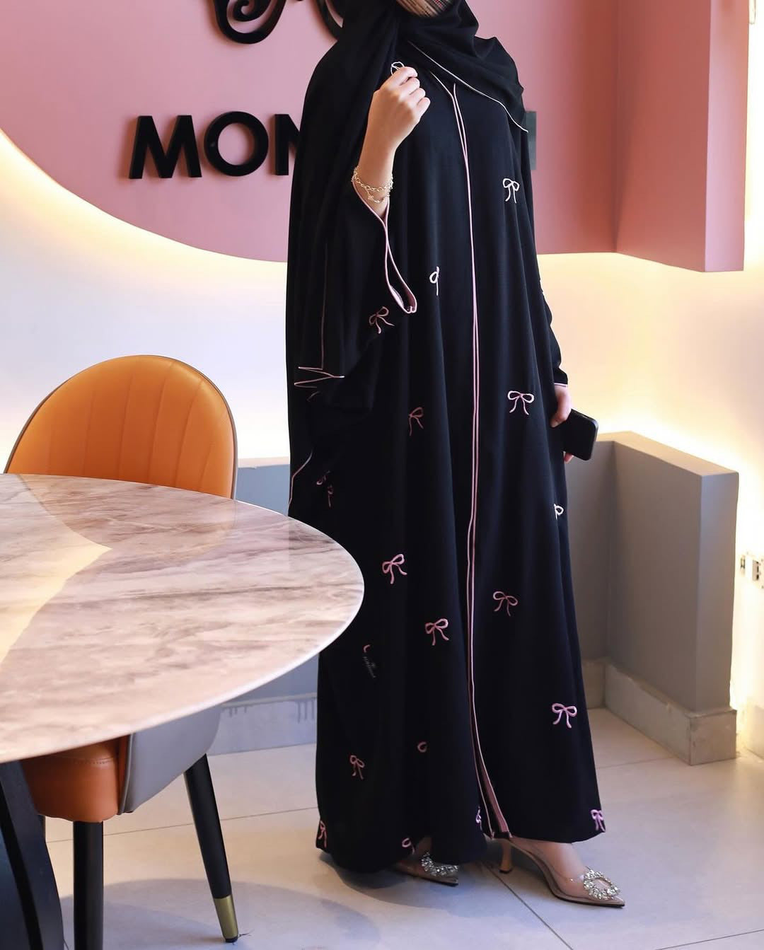 Trending Bow Abaya with Stoller