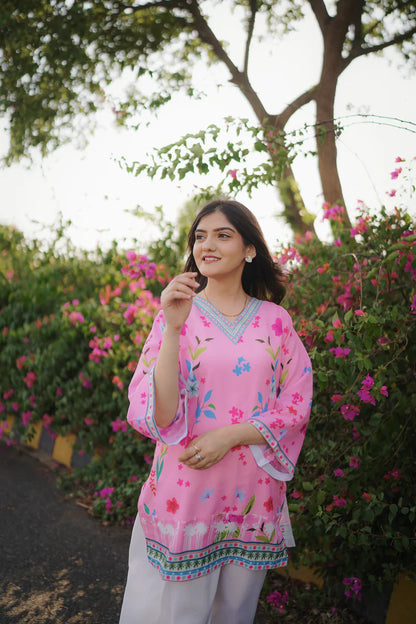 Front And Back Allover Digital Printed Swiss Lawn Cord Set 2Pcs