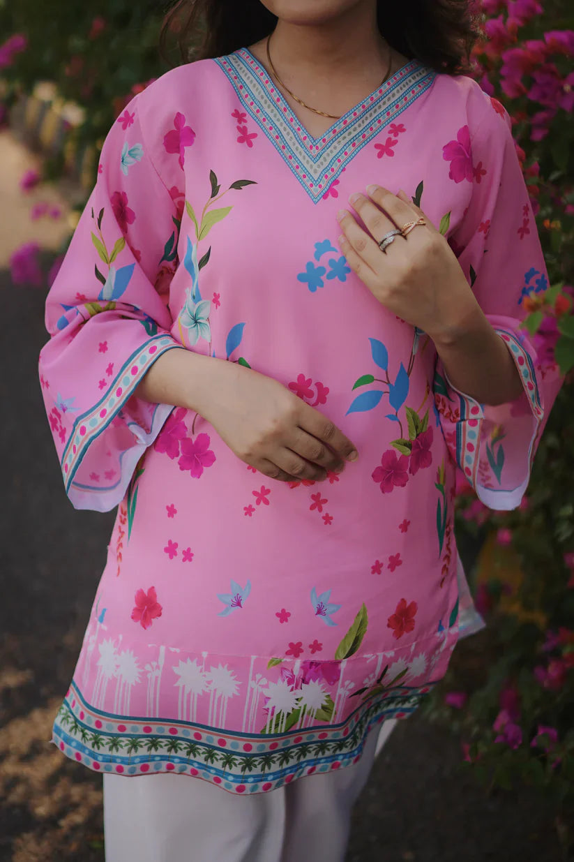 Front And Back Allover Digital Printed Swiss Lawn Cord Set 2Pcs