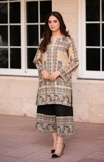 PRINTED CO-ORD SET SKIN-BLACK