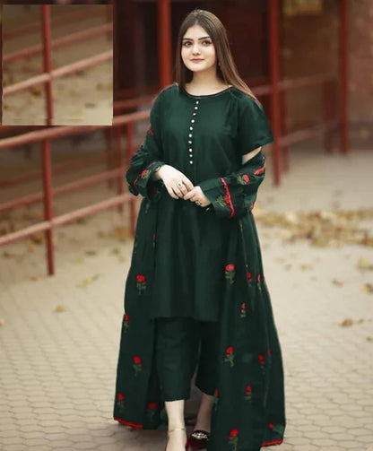 Flower Embroidered Gown