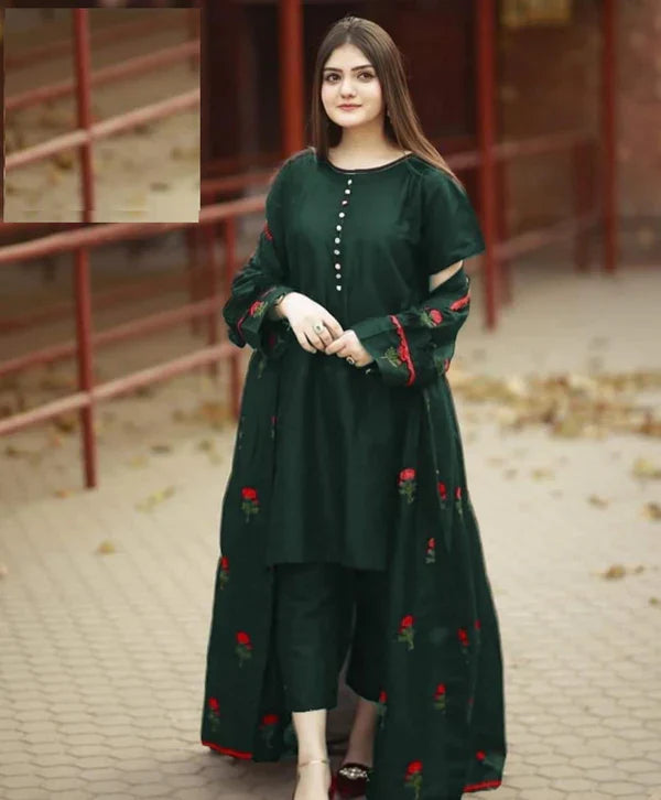 Flower Embroidered Gown