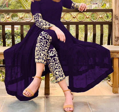 Both Sided Embroidered on Sleeves &amp; Trouser 2PCs