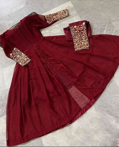 Both Sided Embroidered on Sleeves &amp; Trouser 2PCs