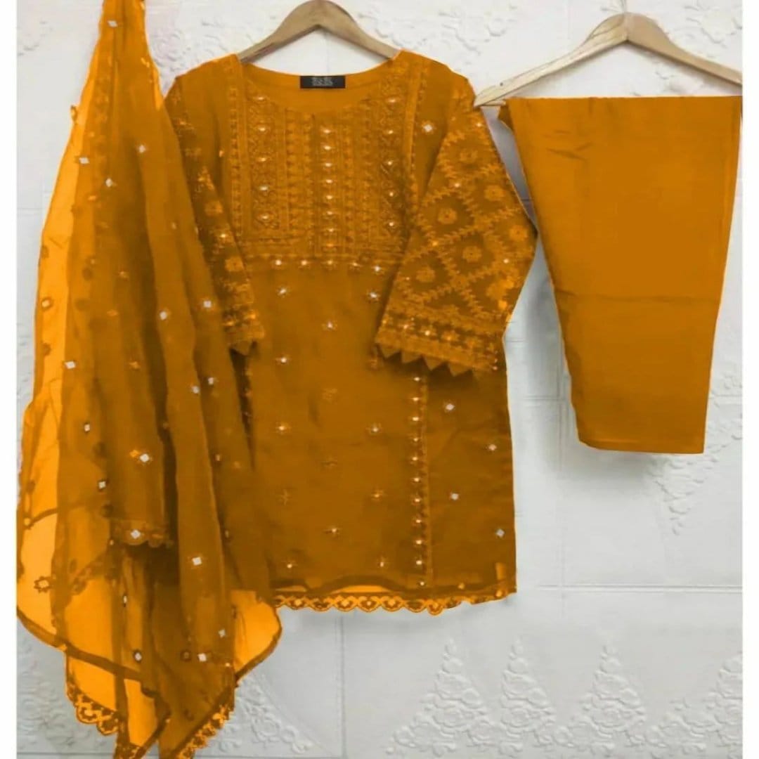 3pc Suit For Women Stitched/ Embroidered 3 pc Suit For Women/Girls