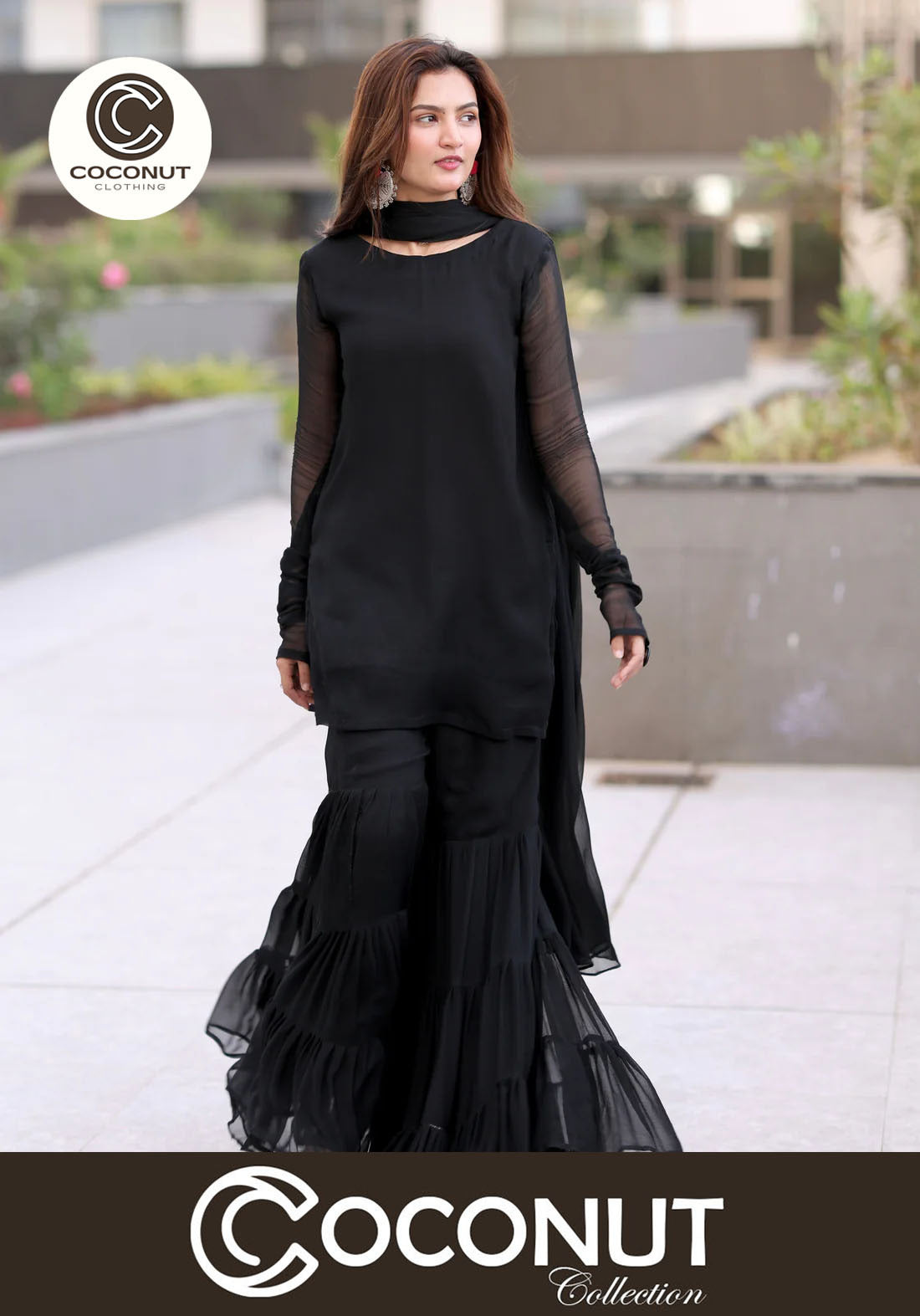 Long Garara style with Short Shirt 3PCs