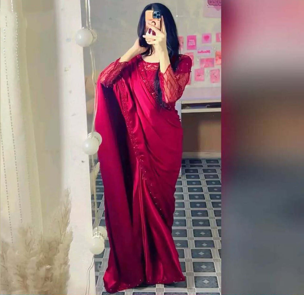 Handwork Embroidered Saree Stitch