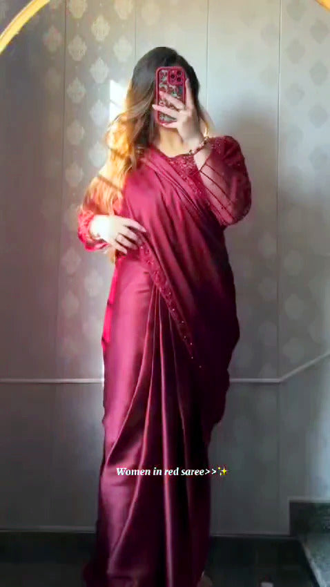 Handwork Embroidered Saree Stitch