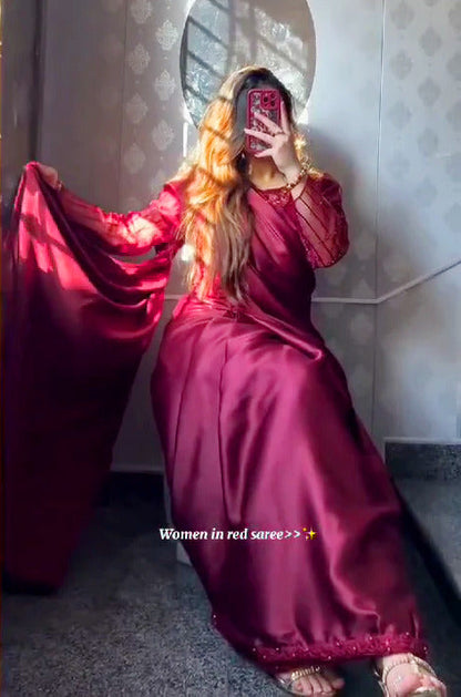 Handwork Embroidered Saree Stitch